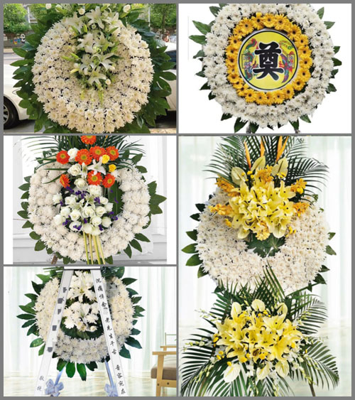 河南南阳社旗县陌陂乡街南村花圈速递